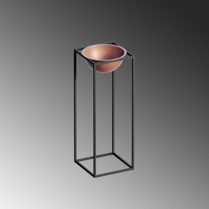 Aberto Design Maceta Decorativa GED-021-B Negro y Cobre